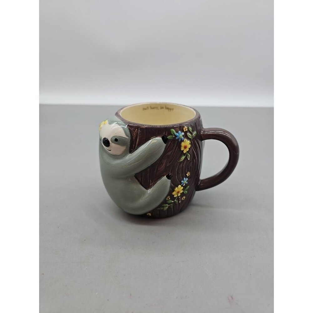 Natural Life DONT‎ HURRY, BE HAPPY 3D Sloth Mug/ Cup Double Sided